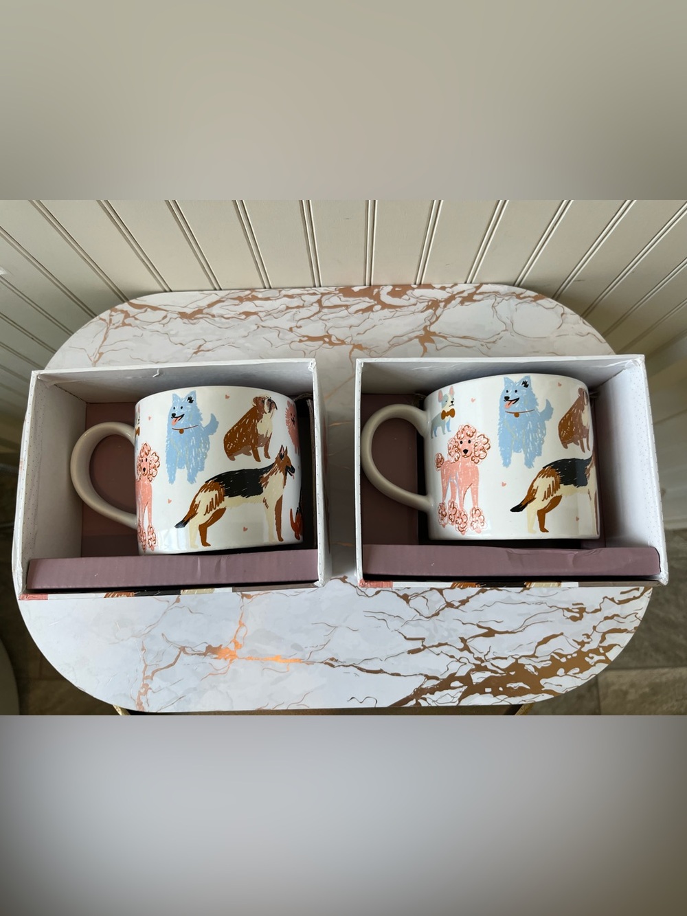 DANICA MUG IN A BOX - PUPPOS COFFEE MUG | SET OF 2 | NEW IN BOX | DOG LOVER